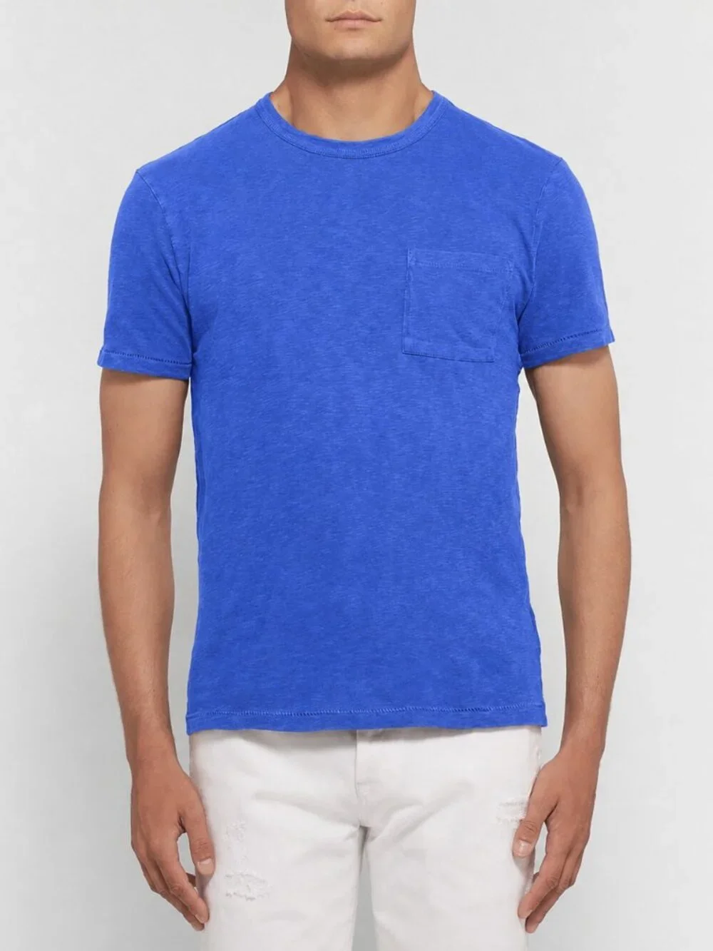 2/$30 J. Crew Garment-dyed slub cotton crewneck T-shirt Cobalt Medium #A2917